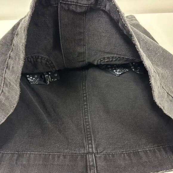 We The Free Black Button Front Super High Waisted Size 28 Regular Skirt - Picture 3 of 5